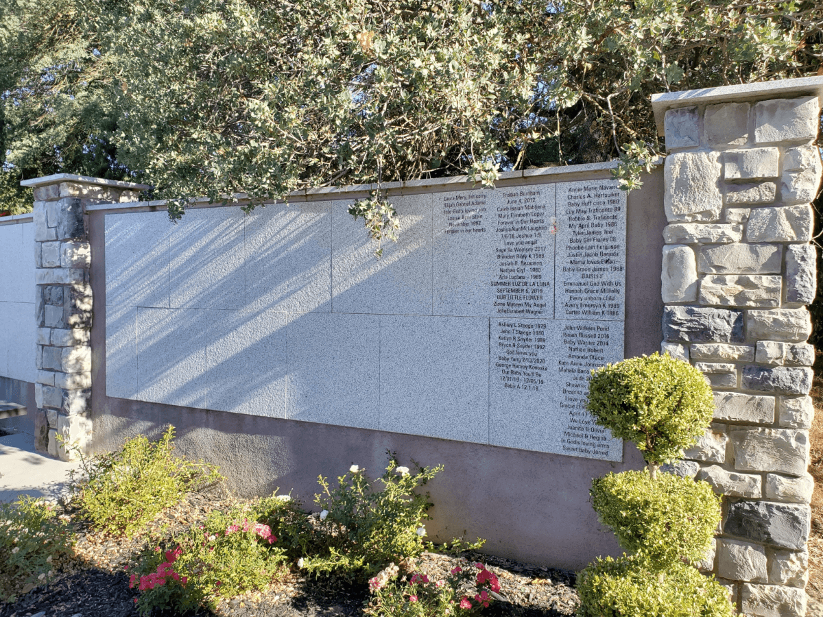 Sacramento Memorial Garden Remembrance Wall